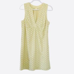 MICHAEL KOR GOLD CROCHET SHIFT DRESS SIZE 6
